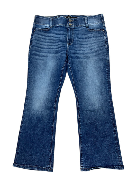 Jeans Boot Cut By Nine West In Blue Denim, Size:16