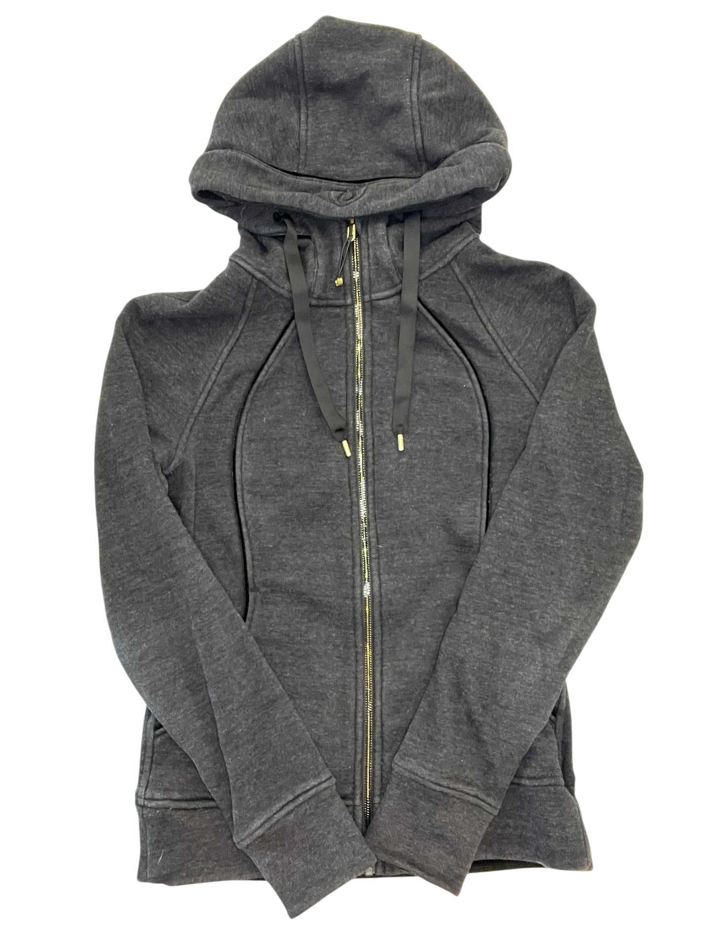 Athletic Jacket By Lululemon In Grey, Size:S