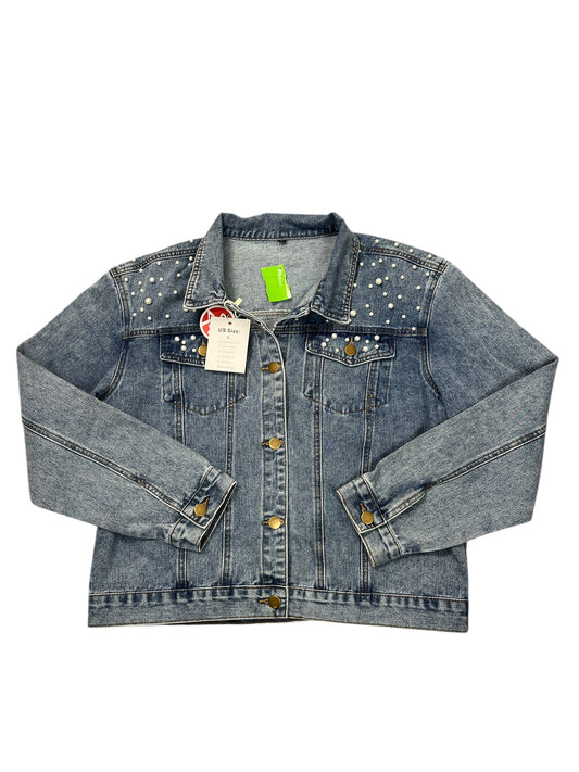 Jacket Denim By Clothes Mentor In Blue Denim, Size:L