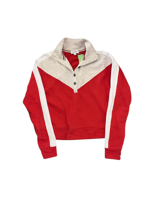 Sweatshirt Collar By Evereve In Grey & Red, Size:Xs