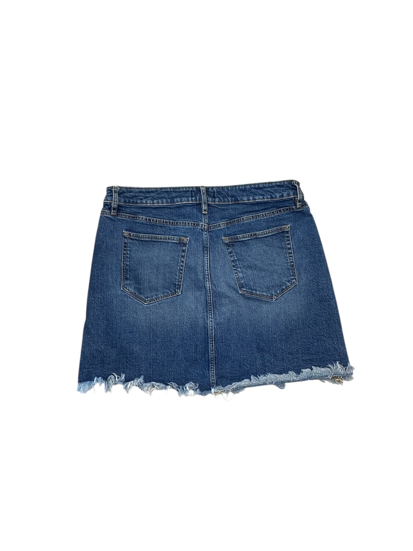 Skirt Mini & Short By Loft In Blue Denim, Size:M