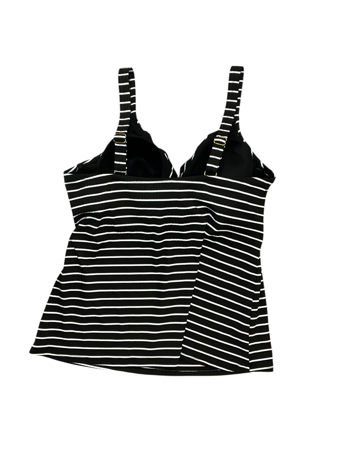Swimsuit Top By Clothes Mentor In Striped Pattern, Size:1X