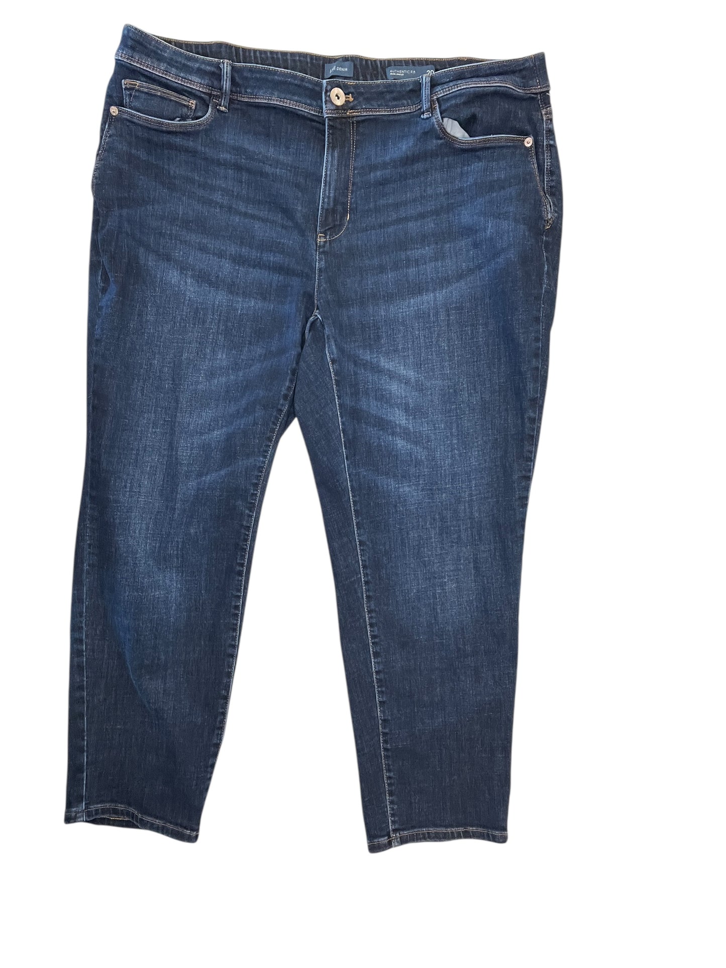Jeans Cropped By J. Jill In Blue Denim, Size:20