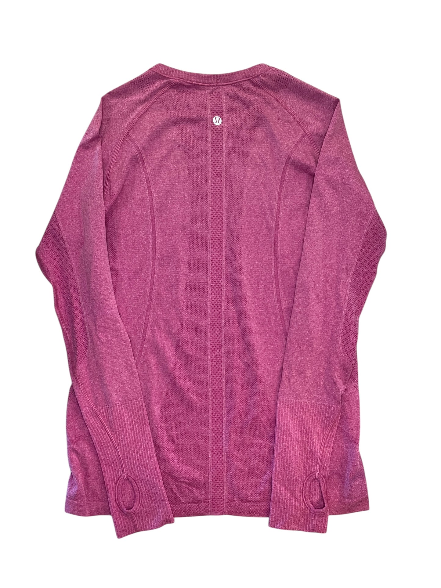 Athletic Top Ls Collar By Lululemon In Pink, Size:L