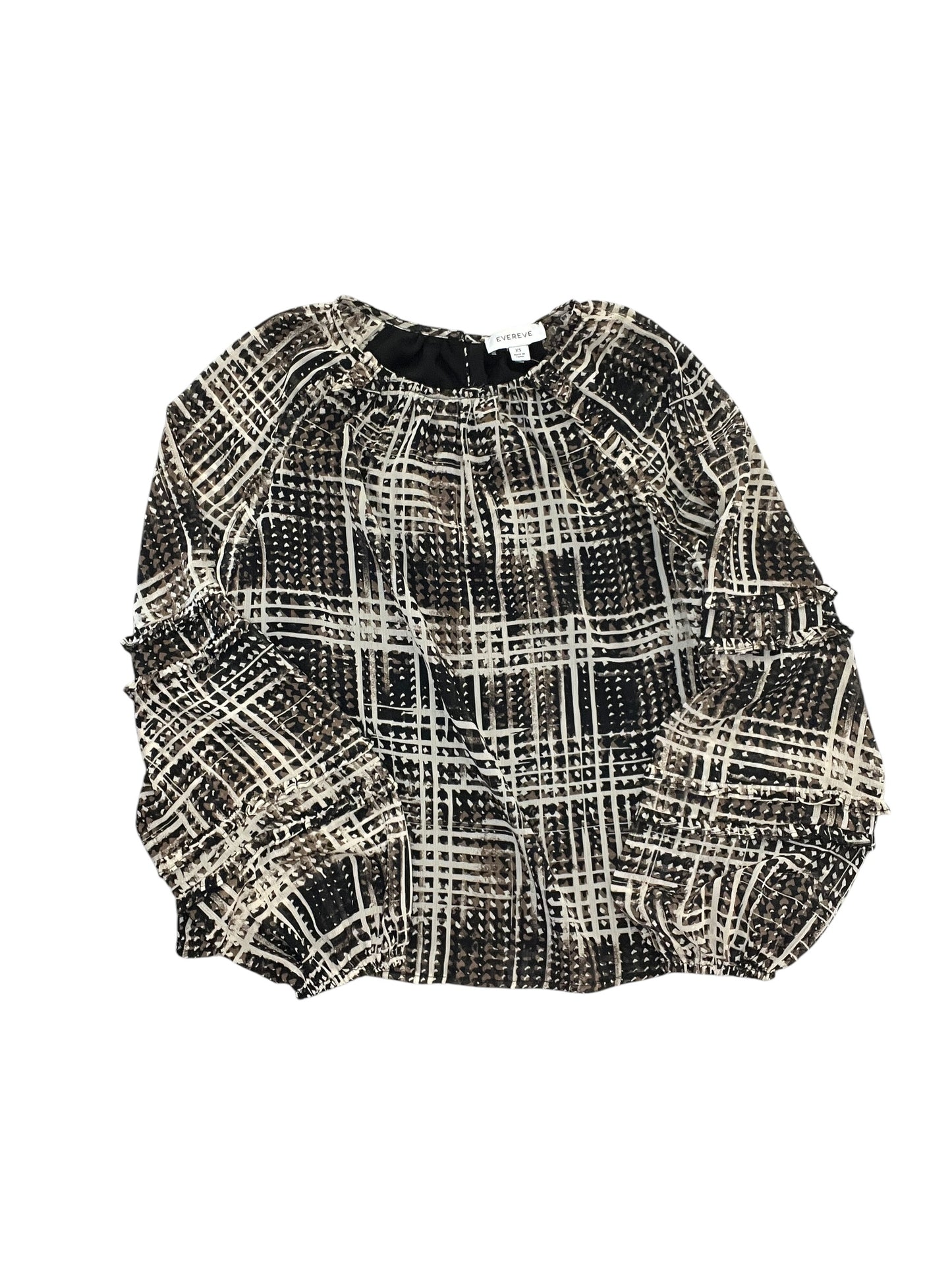 Blouse Ls By Evereve In Brown, Size:Xs