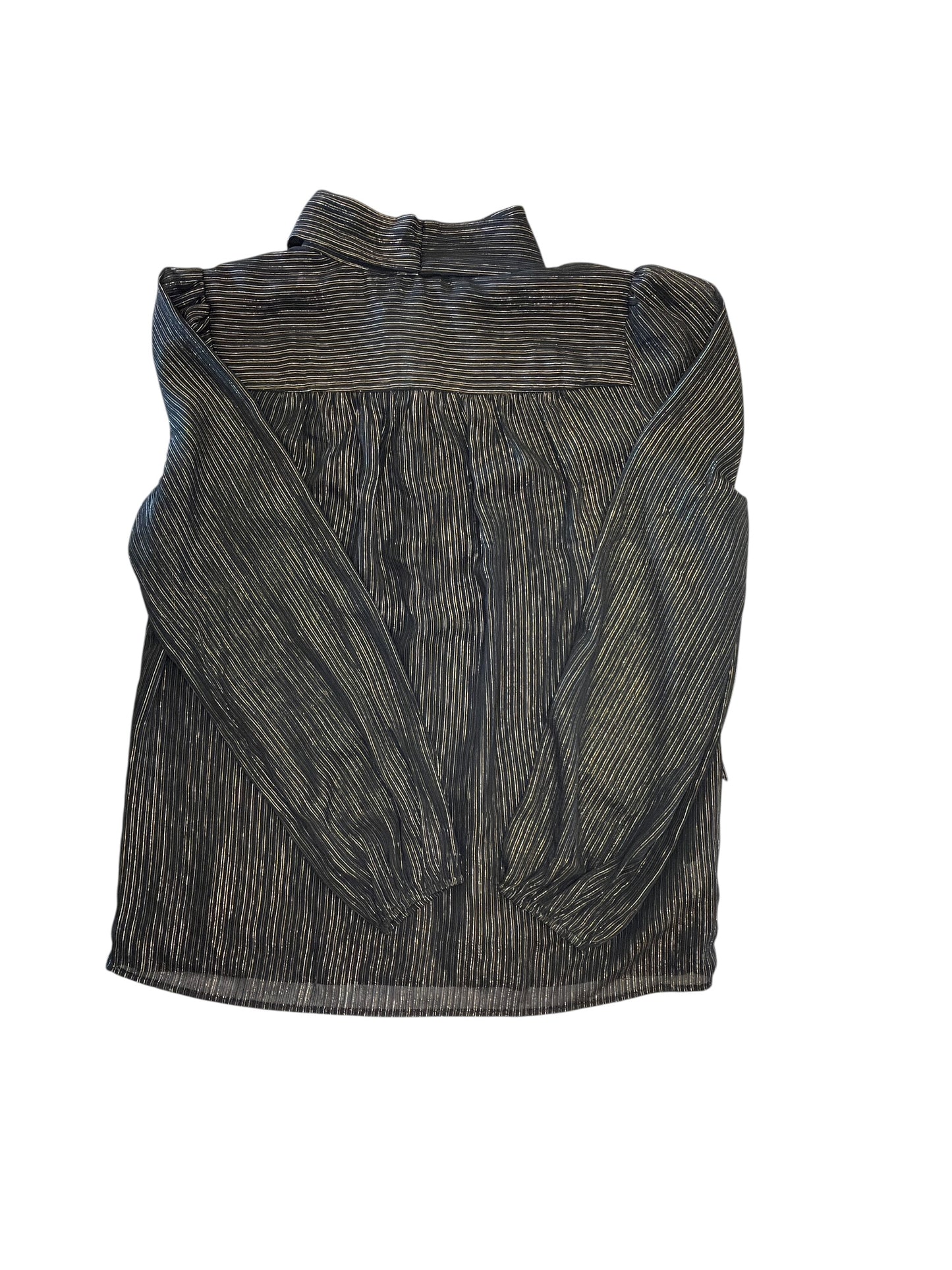 Blouse Ls By Ann Taylor In Black, Size:S