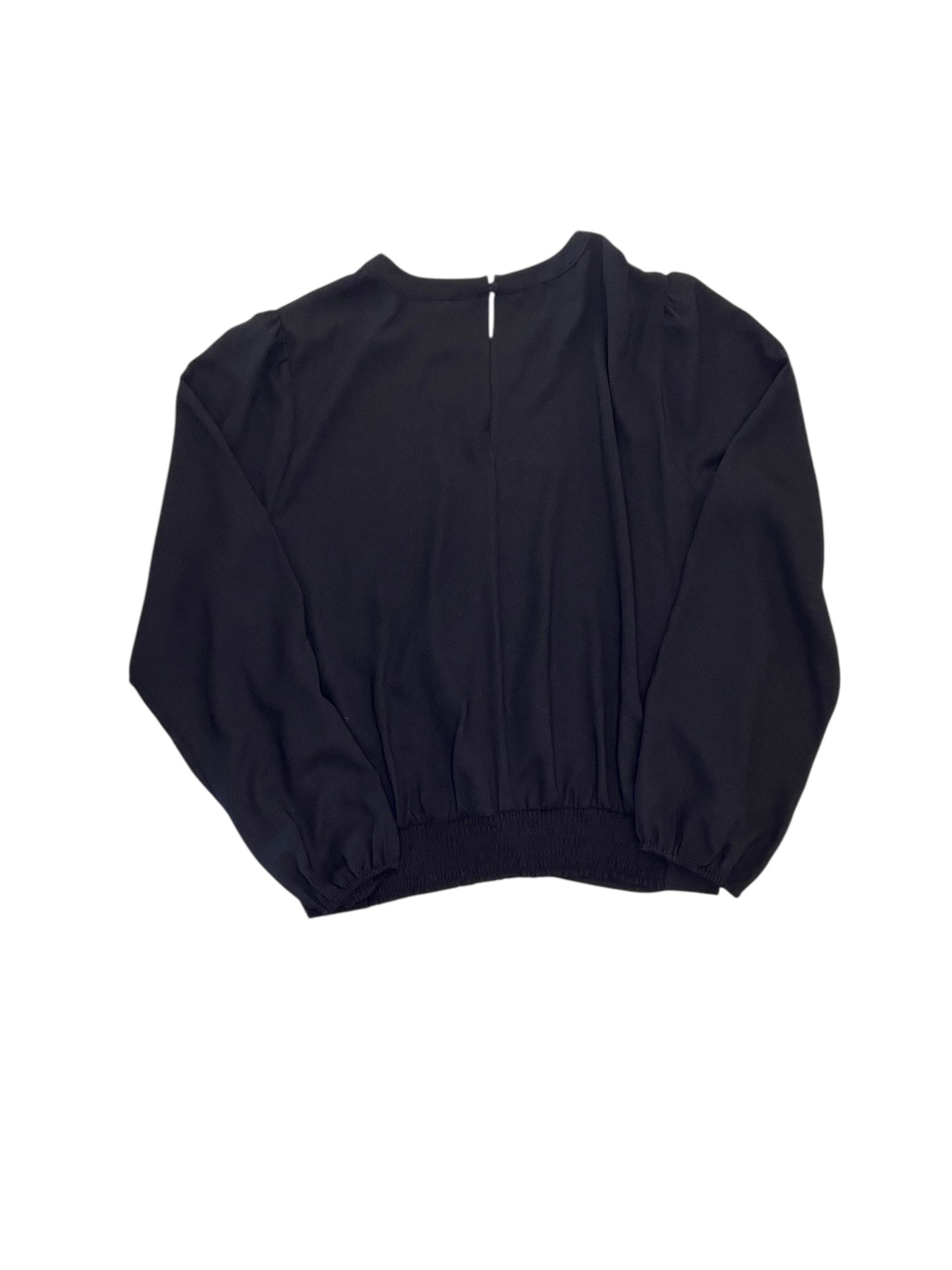 Blouse Ls By Nine West In Black, Size:Xl