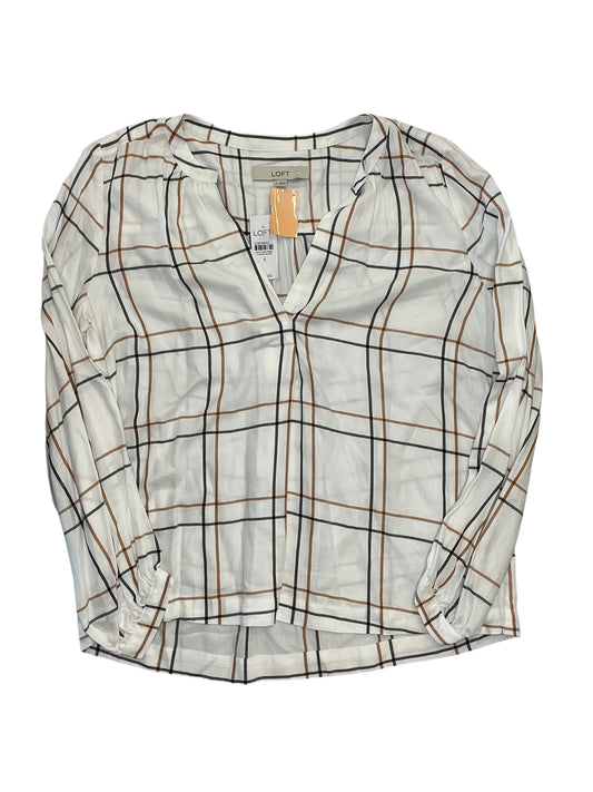 Blouse Ls By Loft In White, Size:S