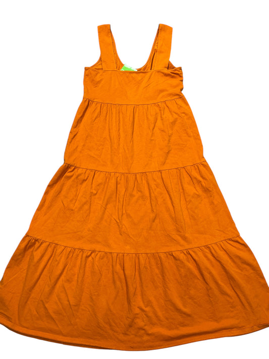 Dress Casual Midi By J. Crew In Orange, Size:Xs