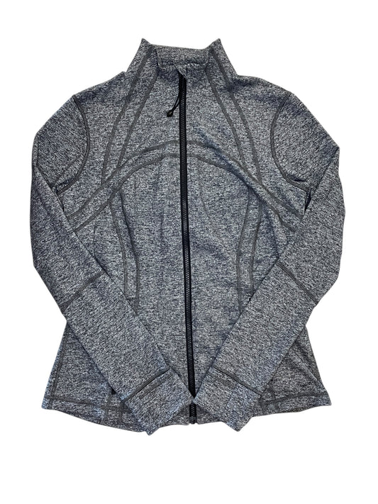 Athletic Jacket By Lululemon In Grey, Size:L