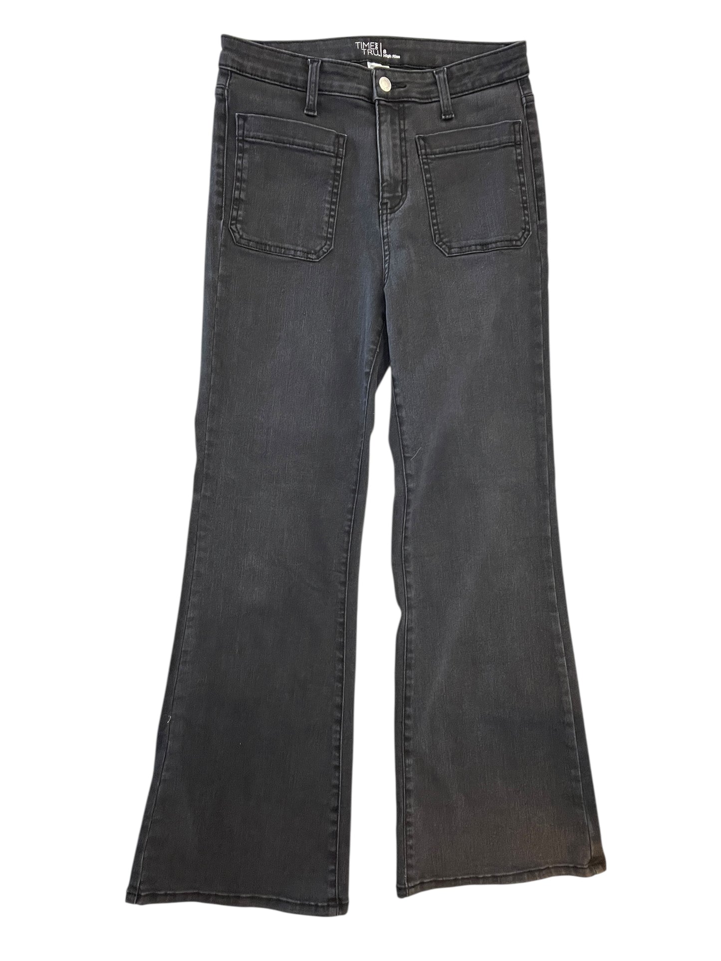 Jeans Wide Leg By Time And Tru In Black, Size:8