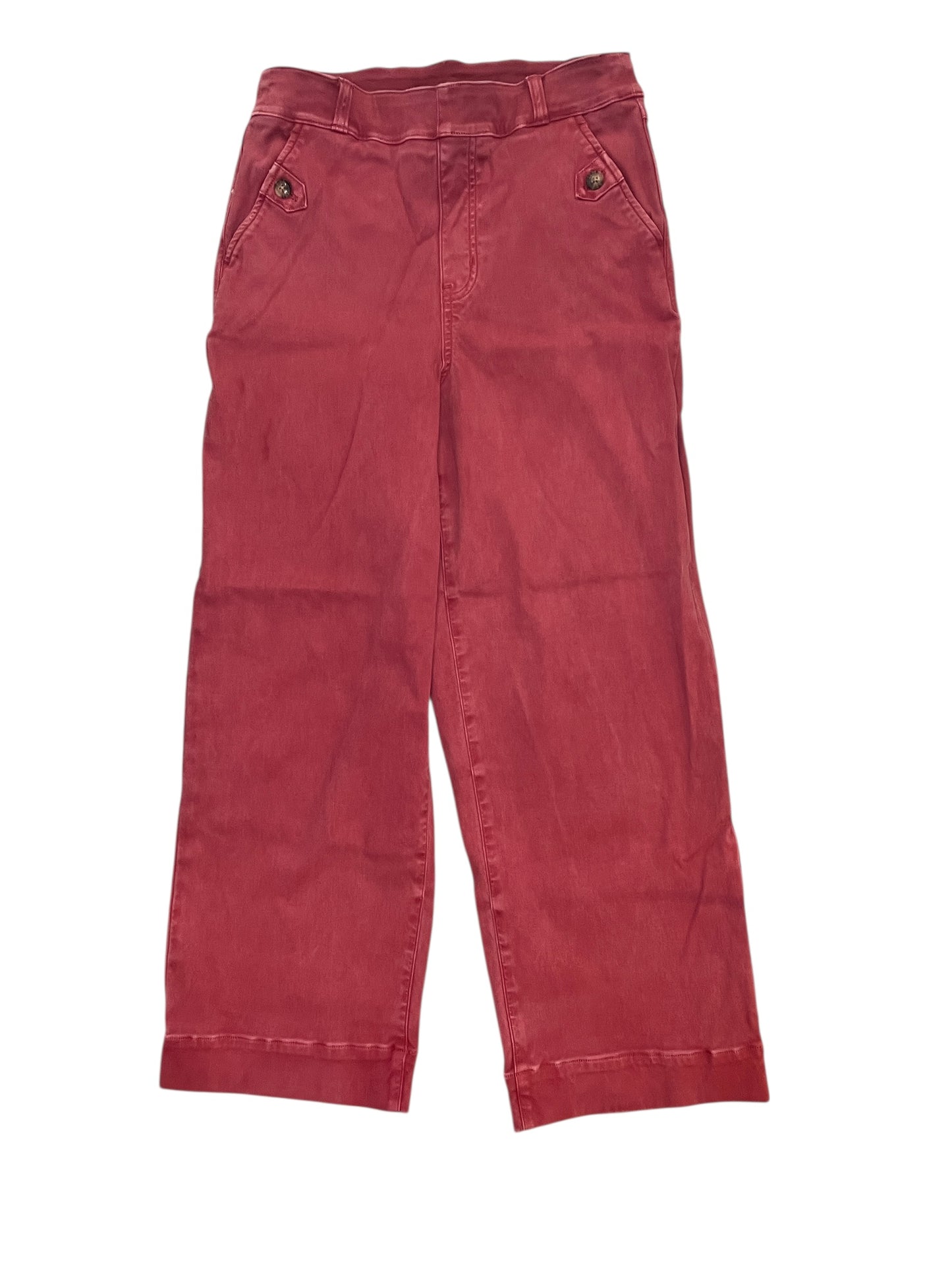 Pants Wide Leg By Spanx In Red Denim, Size:M