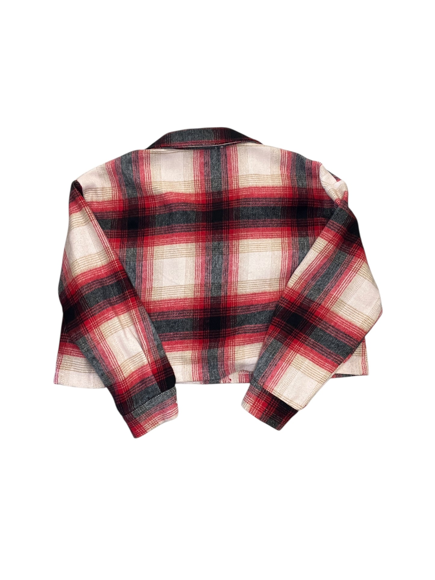 Jacket Shirt By Elan In Red, Size:L