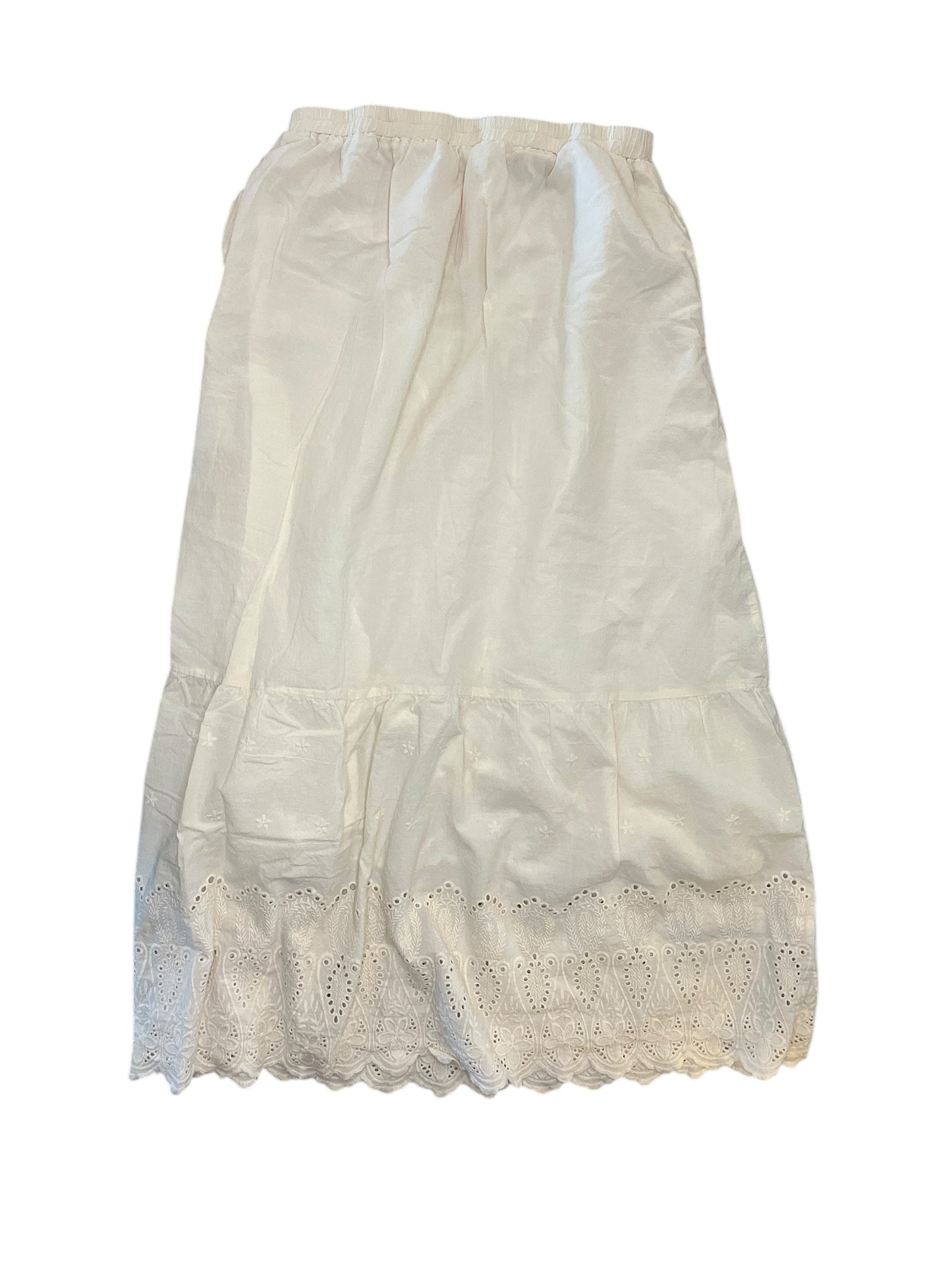 Skirt Maxi By Clothes Mentor In White, Size:M