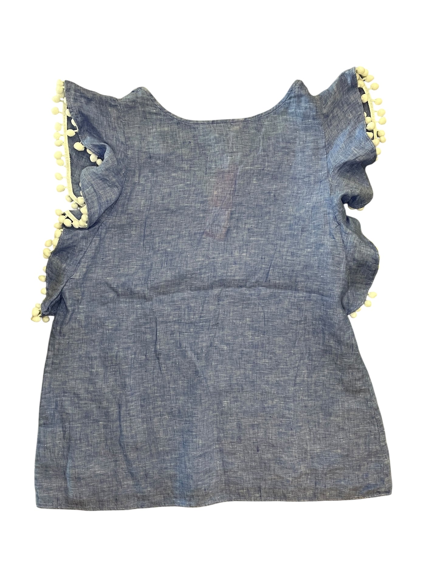 Blouse Designer By Lilly Pulitzer In Blue & Brown, Size:M