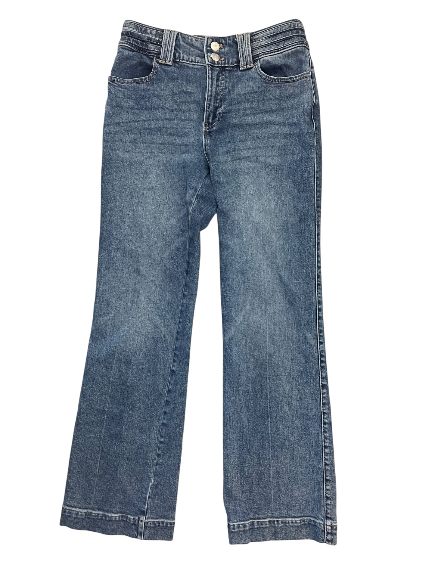 Jeans Flared By Talbots In Blue Denim, Size:2