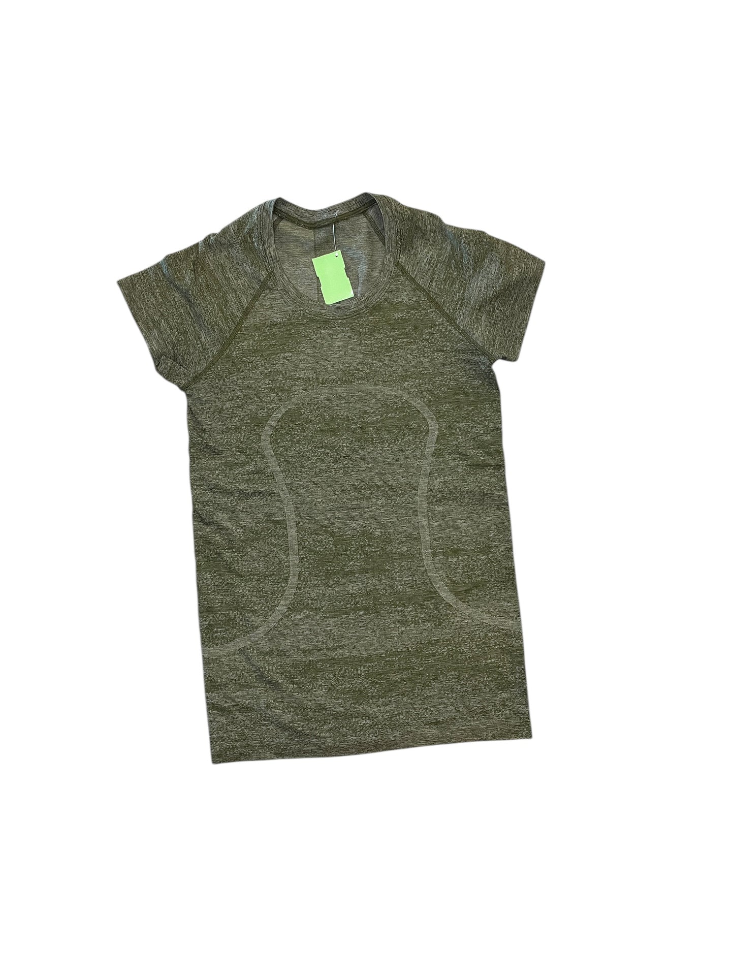 Athletic Top Ss By Lululemon In Green, Size:S