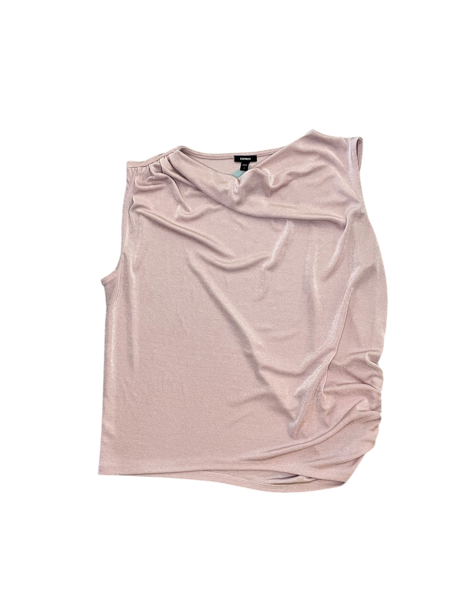 Top Sleeveless By Express In Pink, Size:S