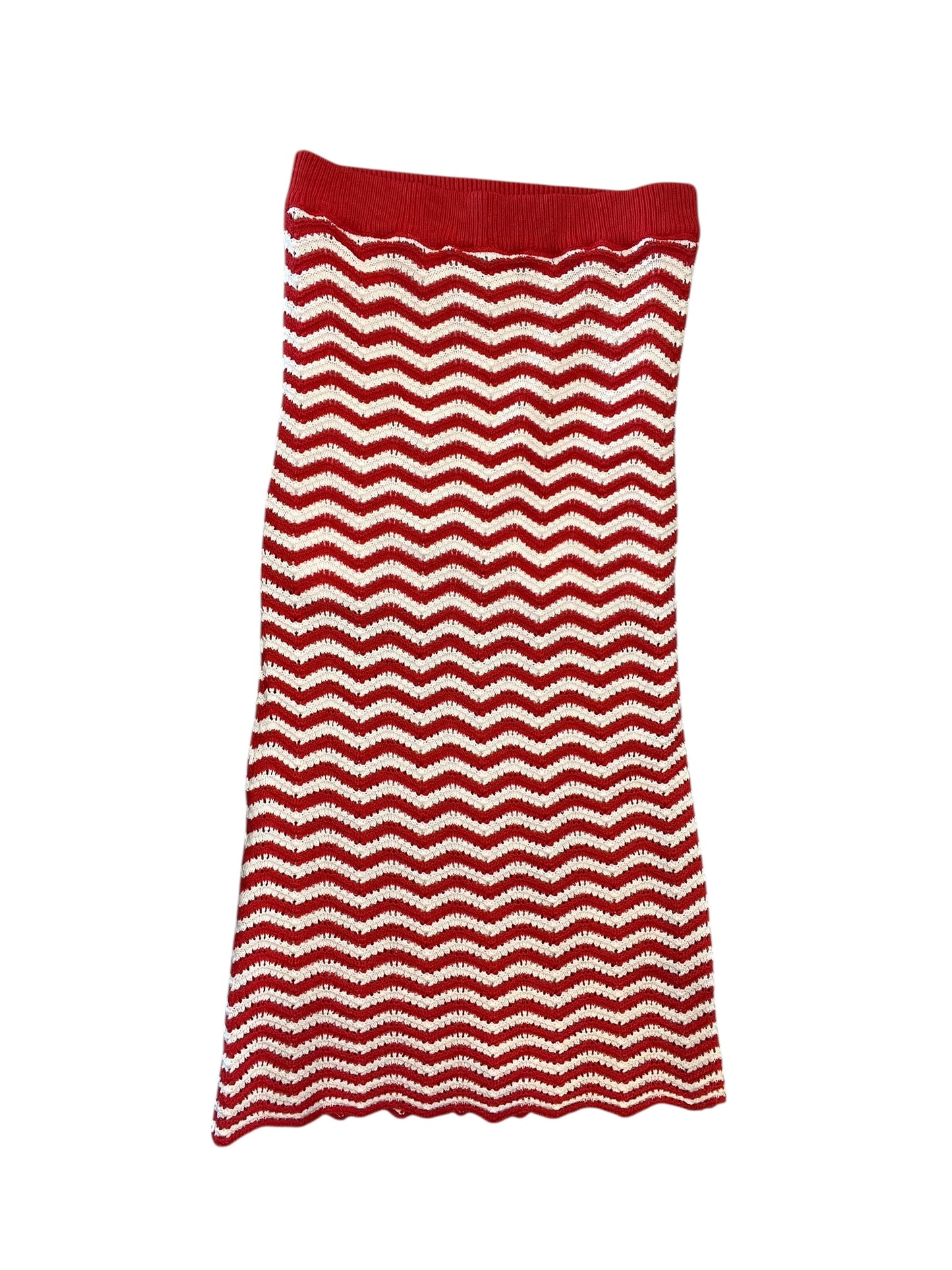 Skirt Midi By Talulah In Red & White, Size:M