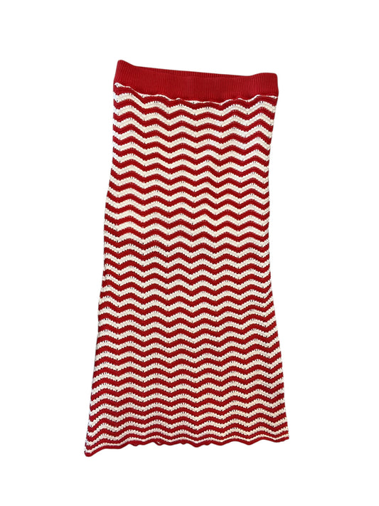 Skirt Midi By Talulah In Red & White, Size:M