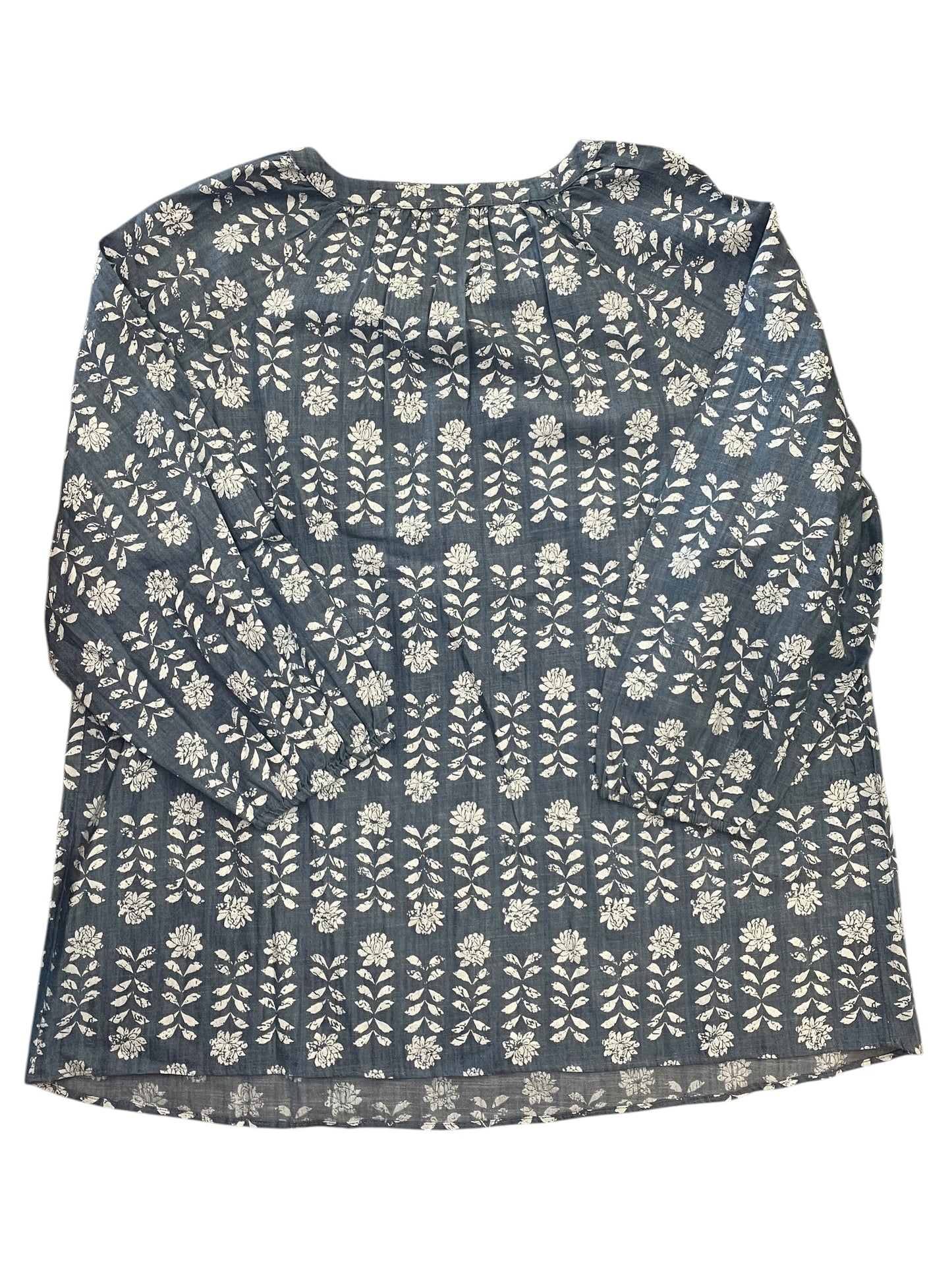 Blouse Ls By Chicos In Blue, Size:L