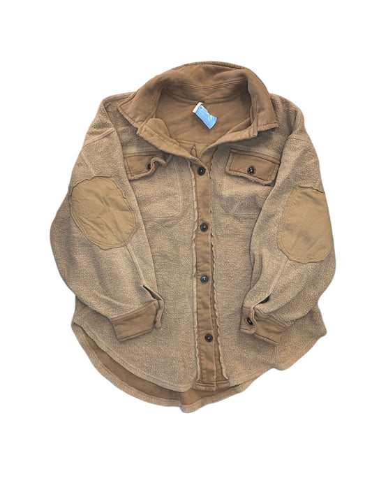 Jacket Shirt By Free People In Tan, Size:S
