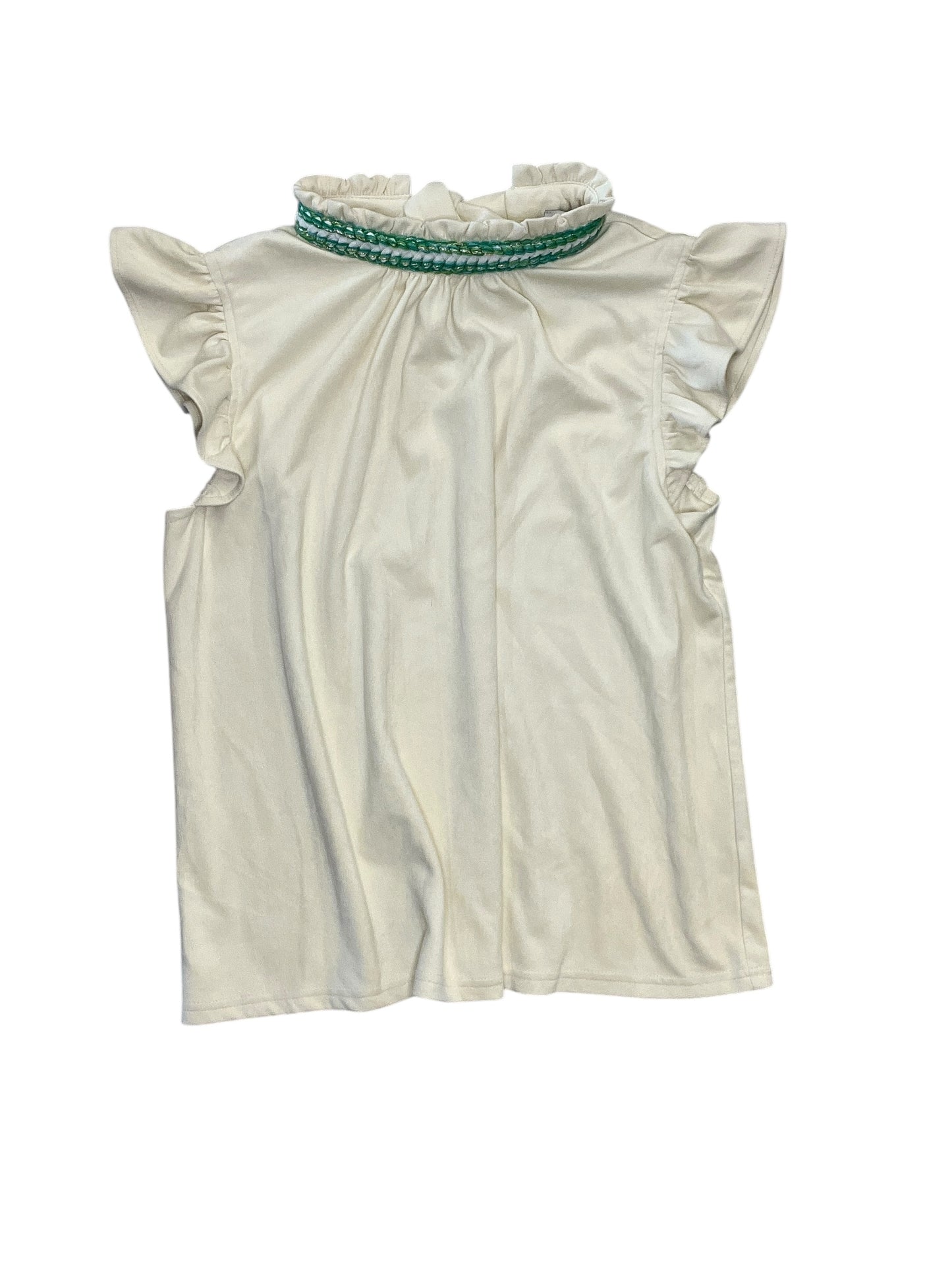 Top Sleeveless By Voy In Cream, Size:M
