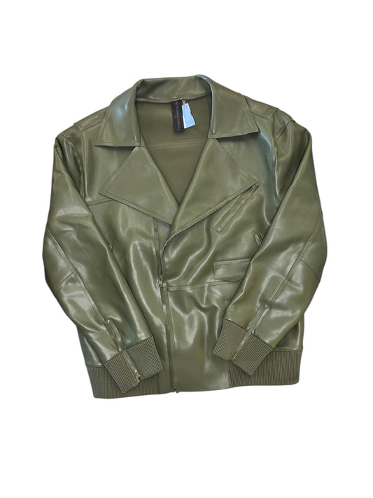 Jacket Moto By Norma Kamali In Green, Size:S