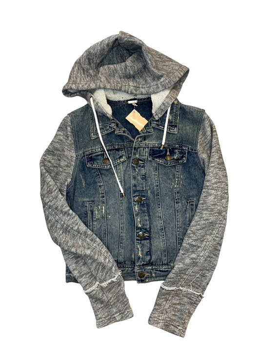 Jacket Denim By Free People In Blue Denim, Size:Xs