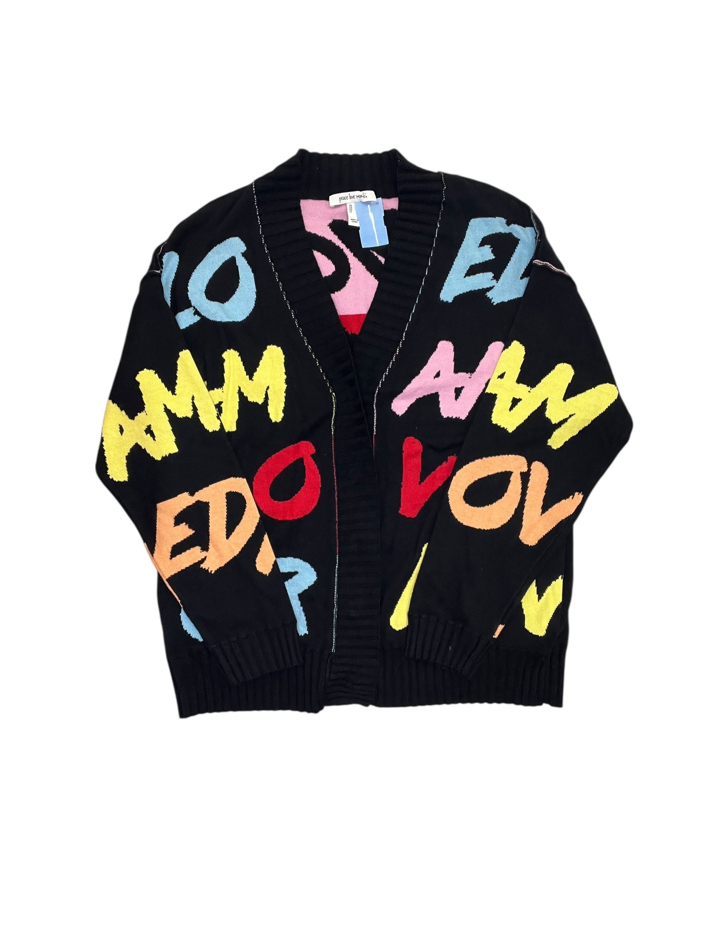 Cardigan By Peace Love World In Black, Size:M