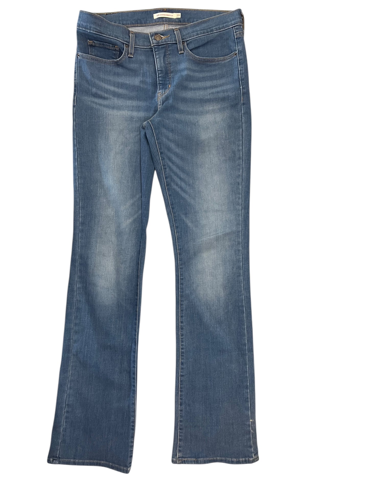 Jeans Boot Cut By Levis In Blue Denim, Size:8