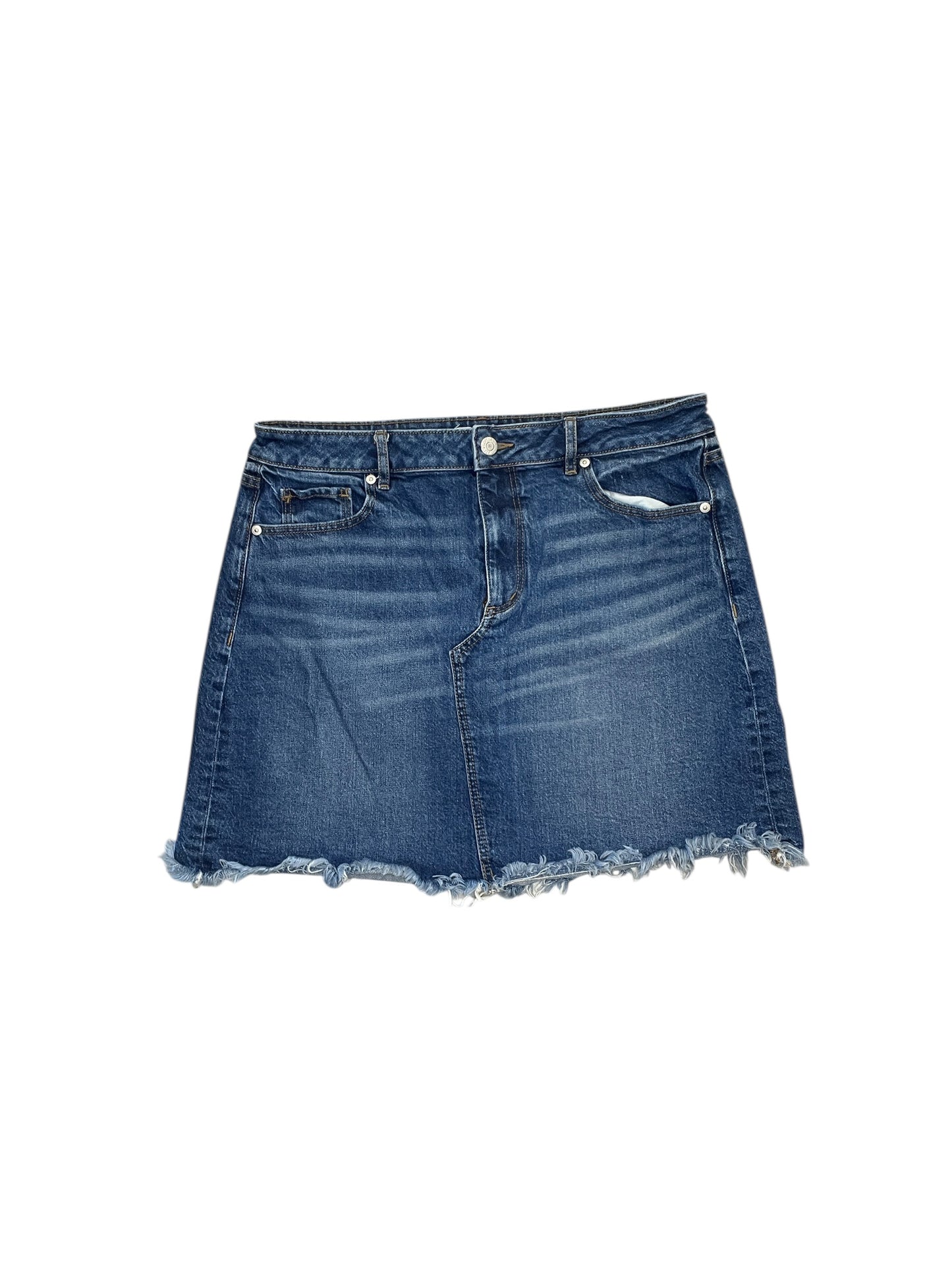 Skirt Mini & Short By Loft In Blue Denim, Size:M
