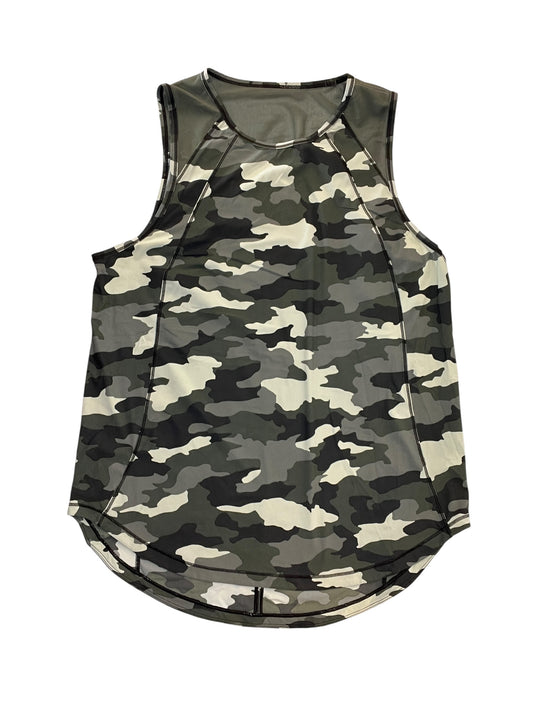 Athletic Tank Top By Lululemon In Camouflage Print, Size:L