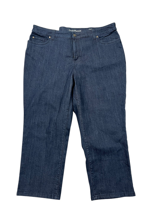Jeans Straight By Croft And Barrow In Blue Denim, Size:18