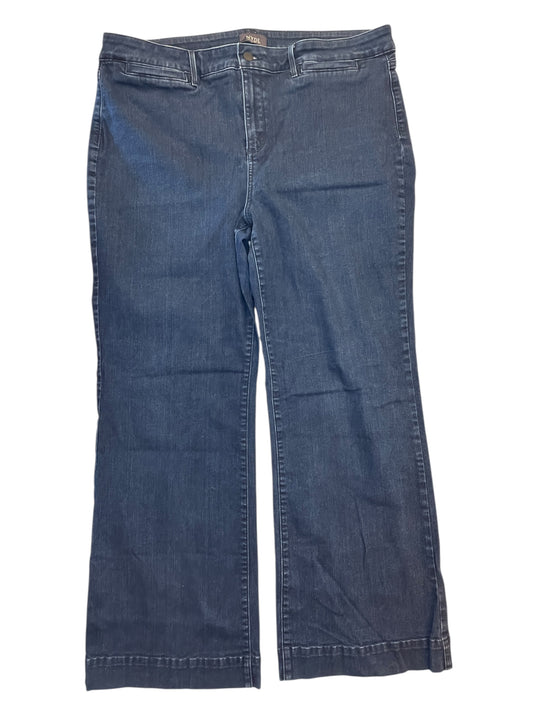 Jeans Wide Leg By Not Your Daughters Jeans In Blue Denim, Size:18