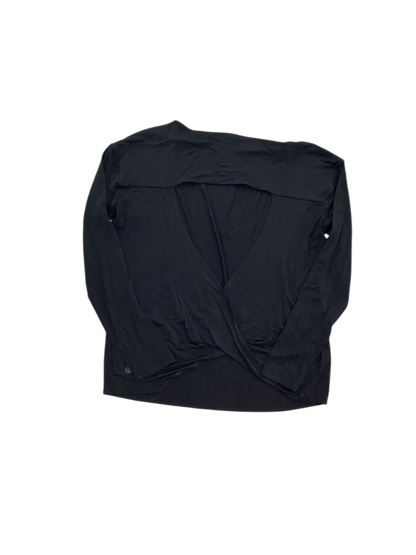 Athletic Top Ls Crewneck By Lululemon In Black, Size:M