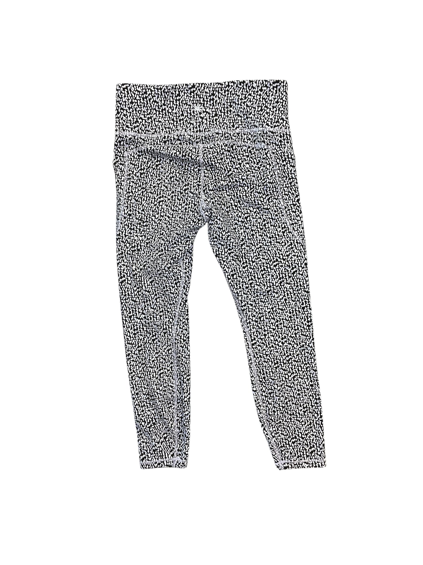 Athletic Leggings By Athleta In Black & White, Size:S