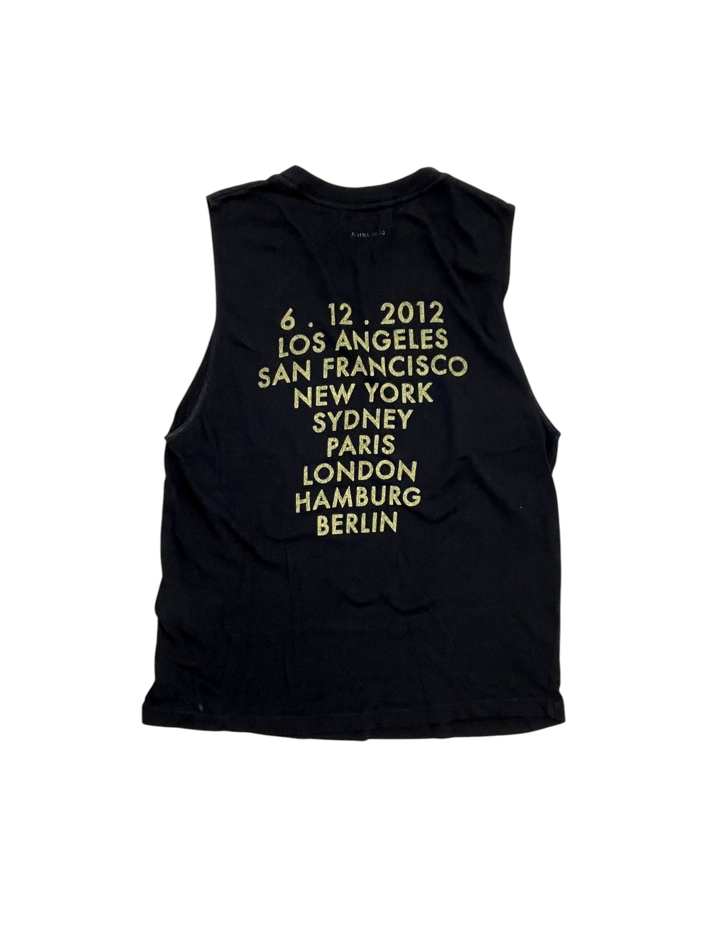 Top Sleeveless By Anine Bing In Black & Gold, Size:S