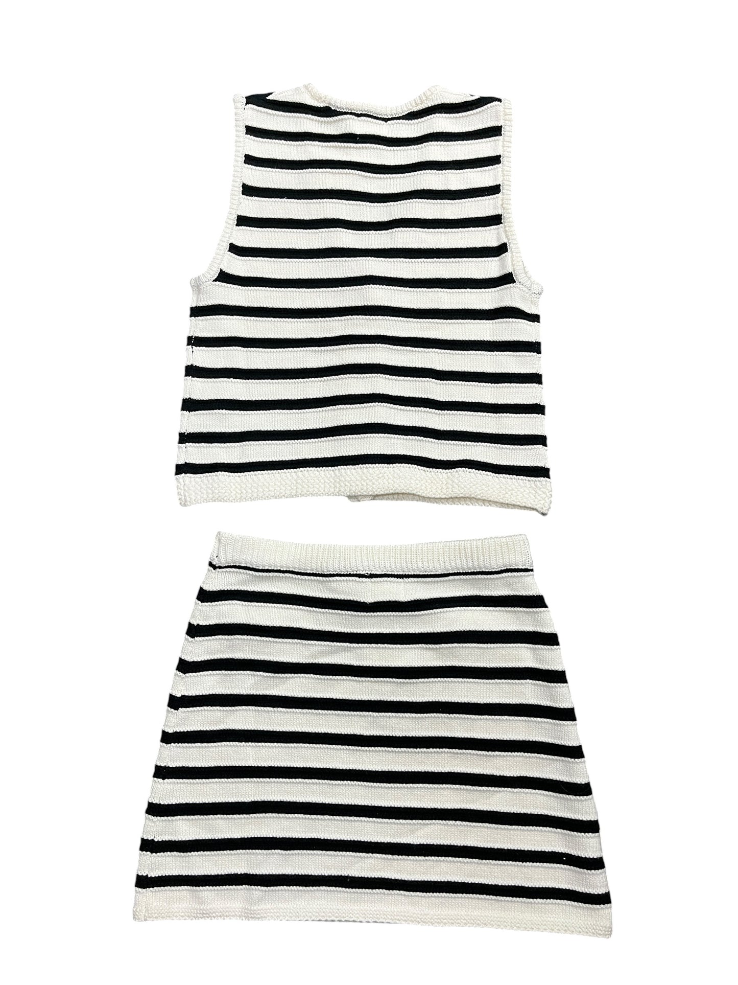 Skirt Set 2Pc By H&M In Striped Pattern, Size:Xs