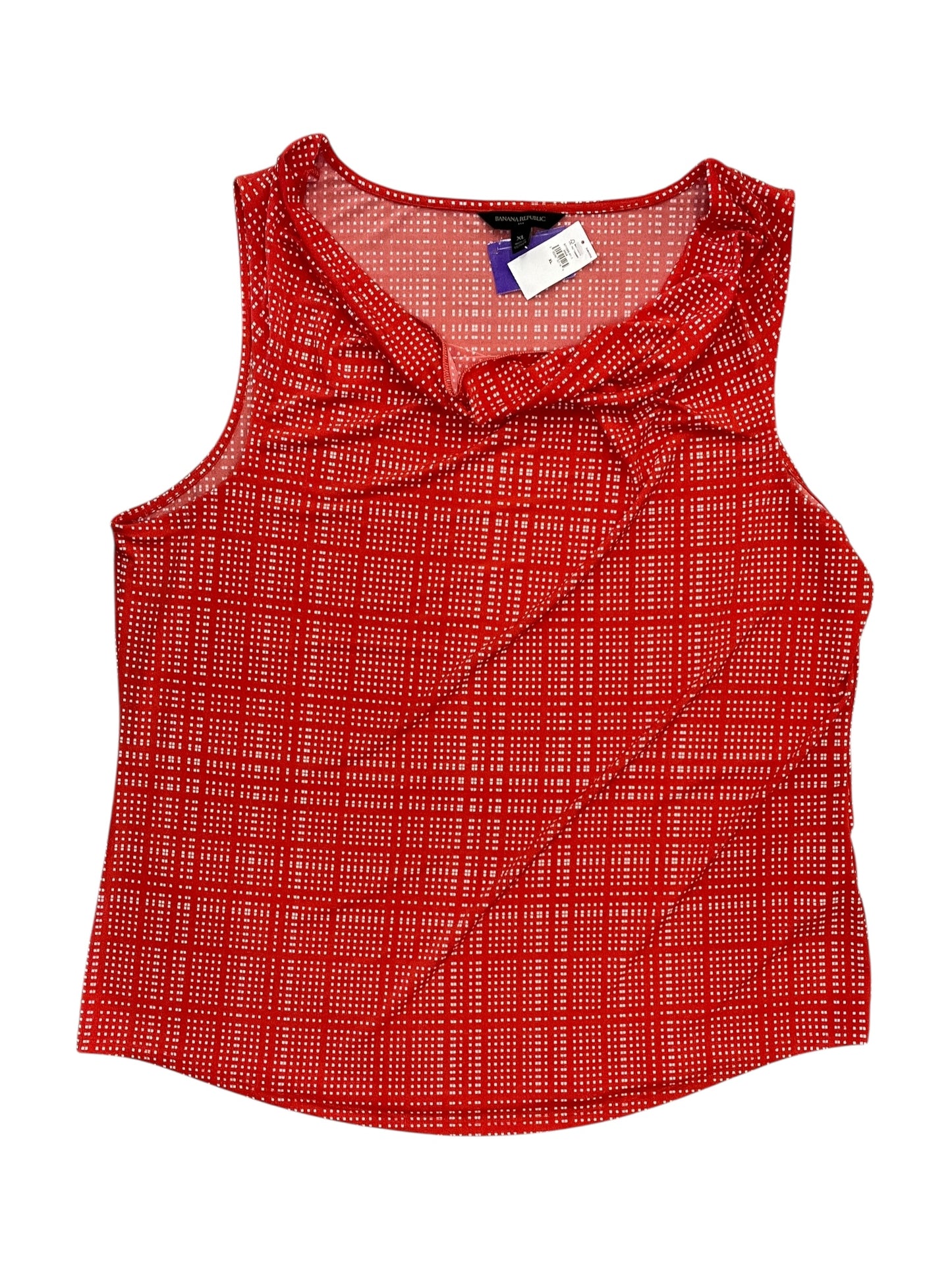 Blouse Sleeveless By Banana Republic In Red, Size:Xl
