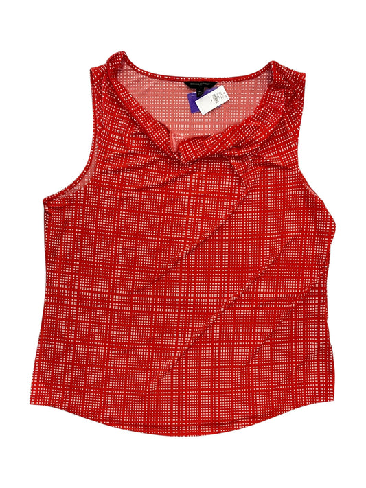 Blouse Sleeveless By Banana Republic In Red, Size:Xl