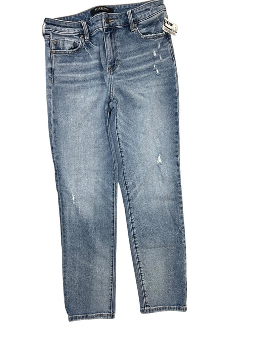 Jeans Straight By Liverpool In Blue Denim, Size:6