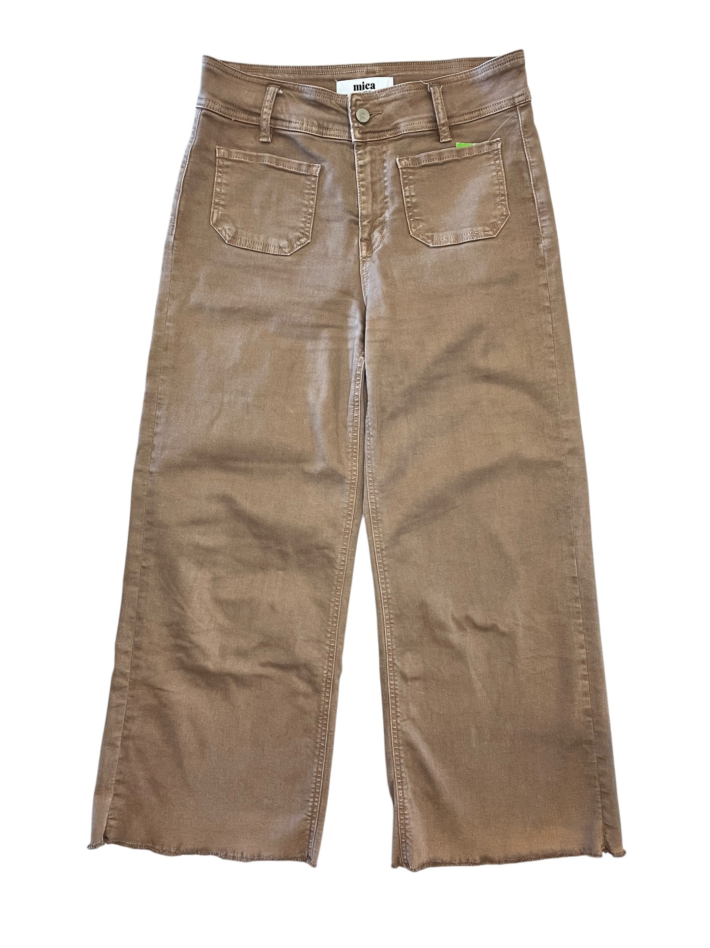Jeans Wide Leg By Micas In Brown Denim, Size:0