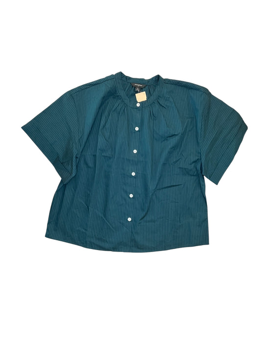 Blouse Ls By Banana Republic In Teal, Size:S