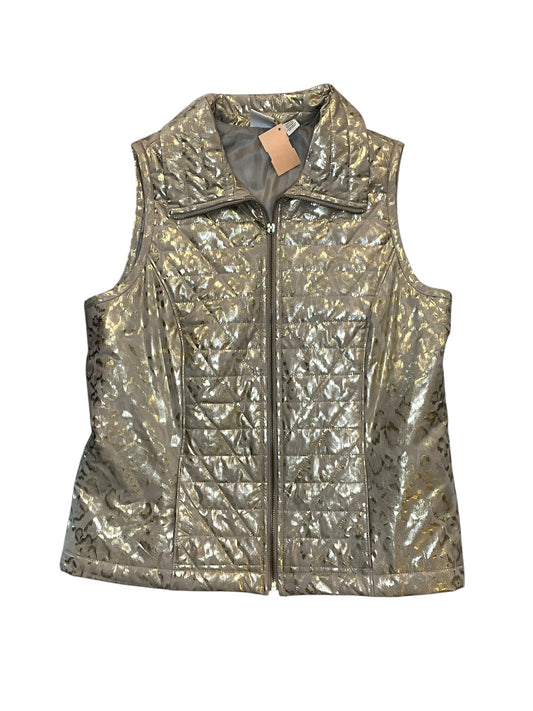 Vest Puffer & Quilted By Chicos In Gold, Size:M