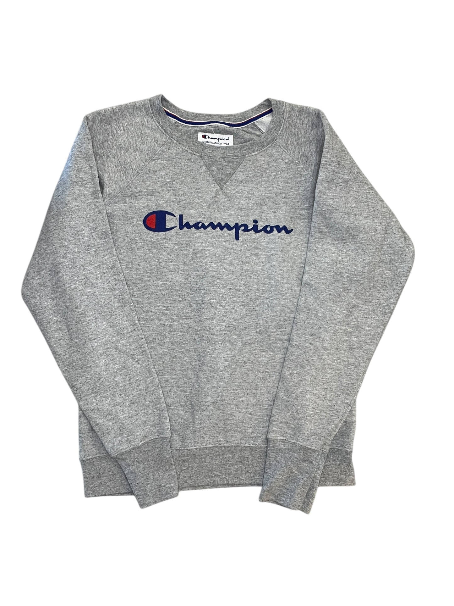 Athletic Sweatshirt Crewneck By Champion In Grey, Size:M
