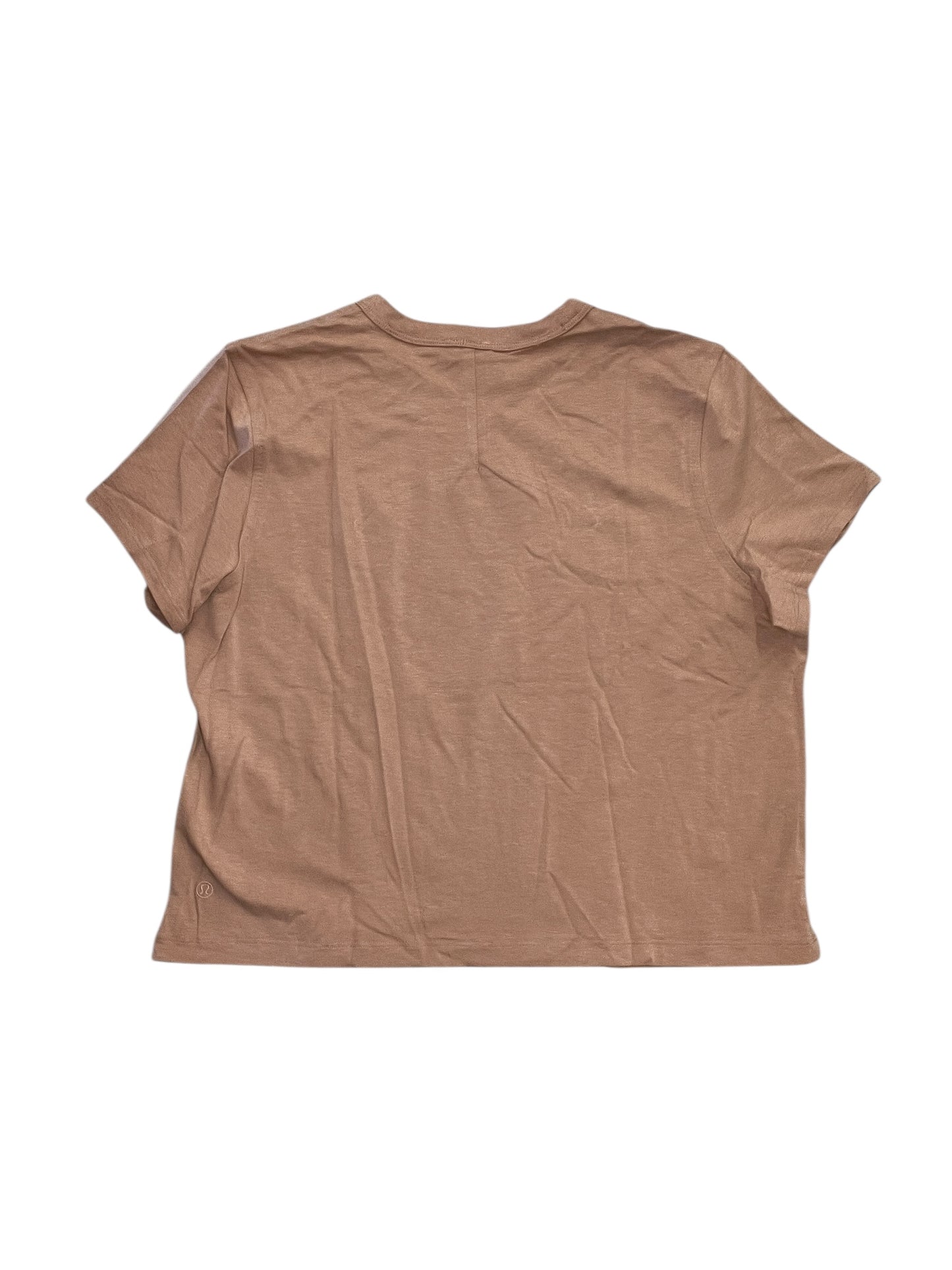 Athletic Top Ss By Lululemon In Peach, Size:S