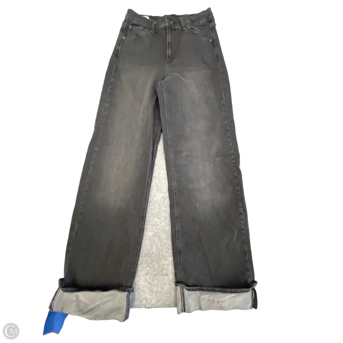 Jeans Wide Leg By Gap In Black Denim, Size: 8
