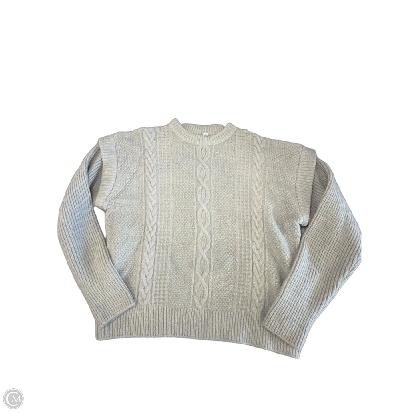 Sweater By Elan In Grey, Size: L