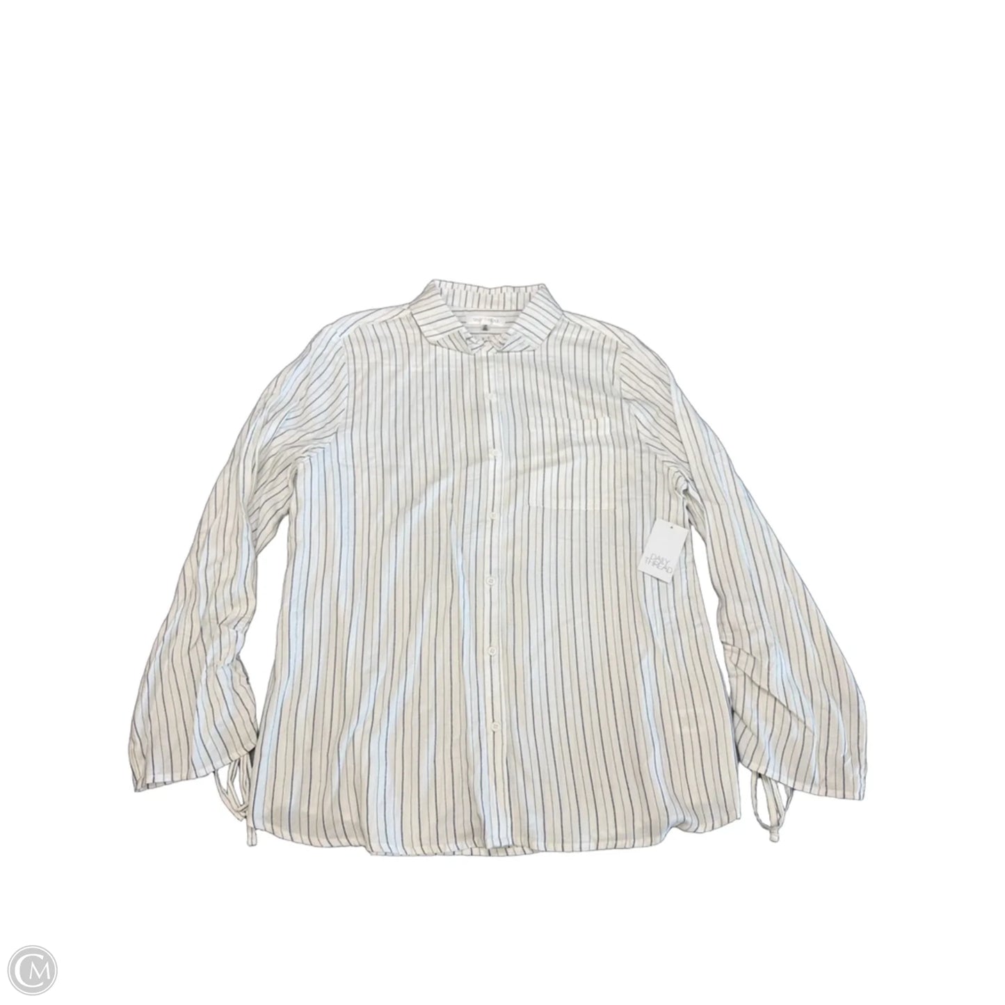 Top 3/4 Sleeve By Daily Thread In Striped Pattern, Size: L